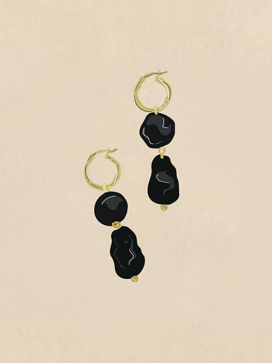 ECO-COLLAB: BLACK SEA EARRINGS II