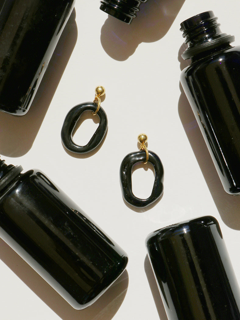 ECO-COLLAB: BLACK SEA EARRINGS