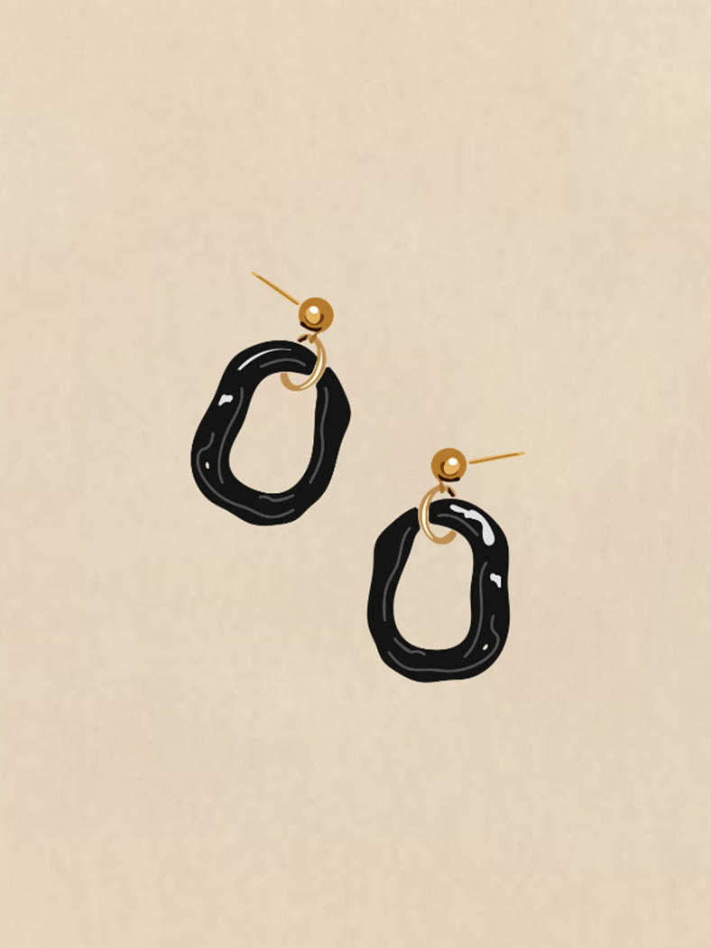 ECO-COLLAB: BLACK SEA EARRINGS