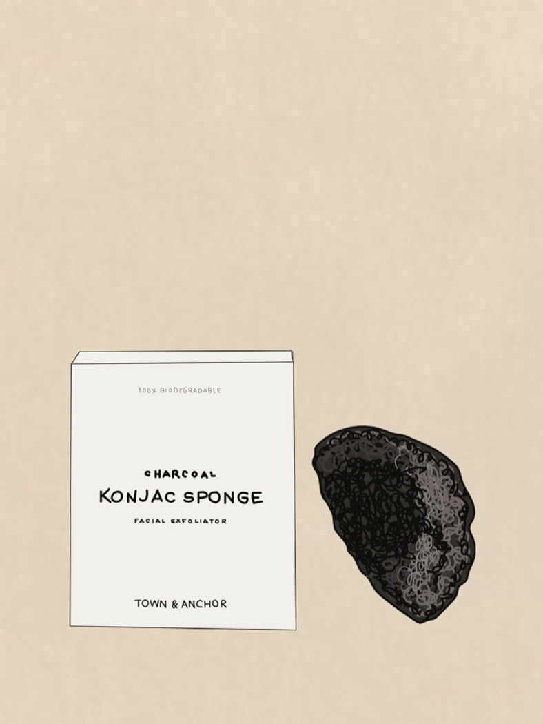 CHARCOAL KONJAC SPONGE